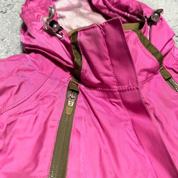 Obermeyer Coat Womens 6 ALT3 Lagoon Ski Jacket Brown Pink Hooded Hydroblock - Picture 3 of 13